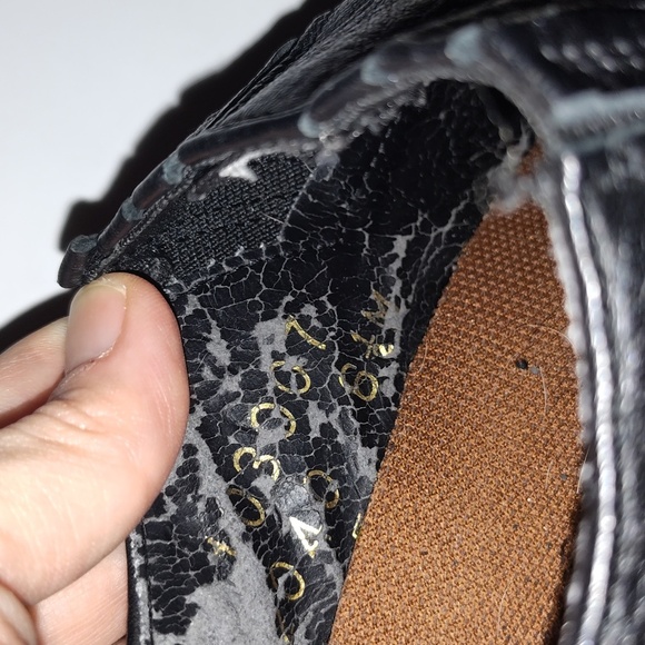 Road Wolf Black Low Leather Cowboy Western Ankle Booties With Silver Accents 6.5 - Picture 8 of 10